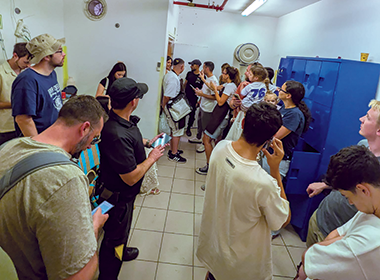 Our team takes shelter with Israelis during an Iranian missile strike.