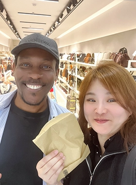 Vanessa (right) and her Nigerian friend